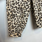 J.Crew Button Front Ruffleneck Popover Blouse Top Leopard Print Cotton Small