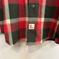 Timberland Flannel Shirt Button Down Plaid Checkered Red Green Cotton Large