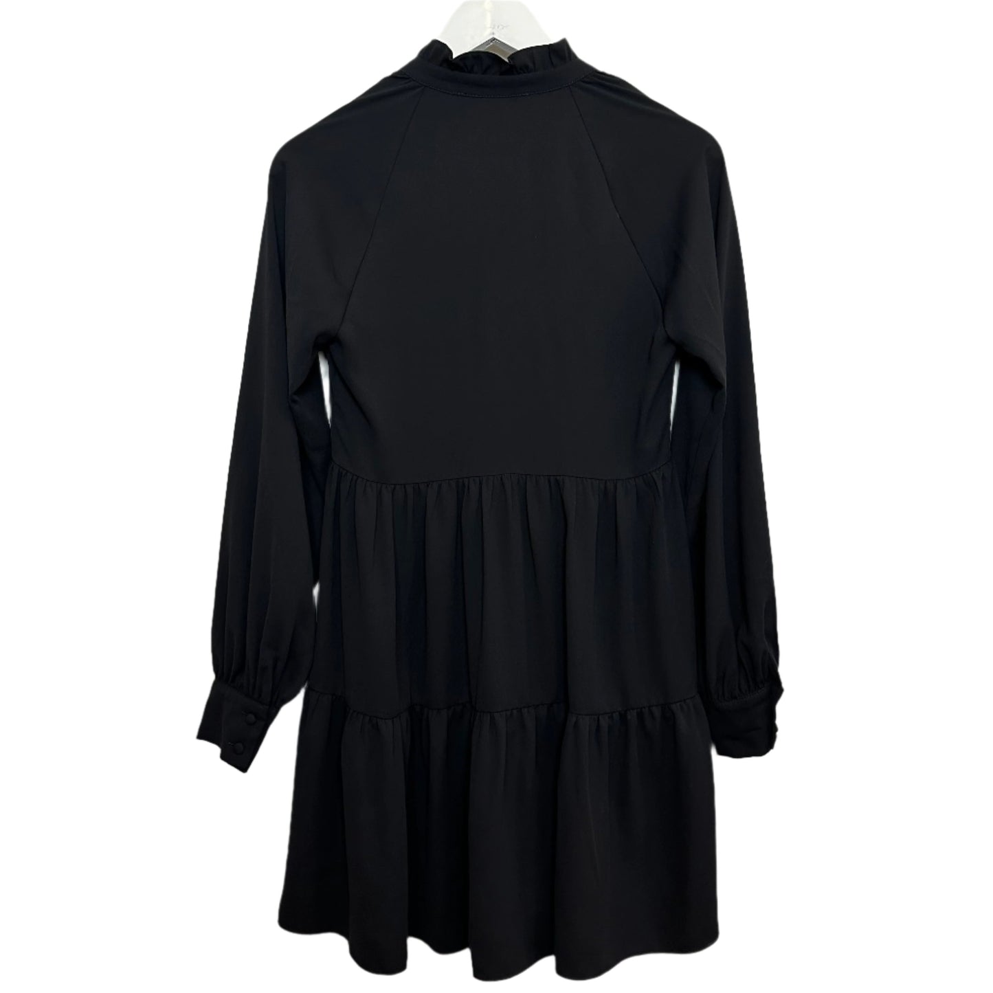 Amanda Uprichard Saffron Dress Black Long Sleeve Mini Tiered XS