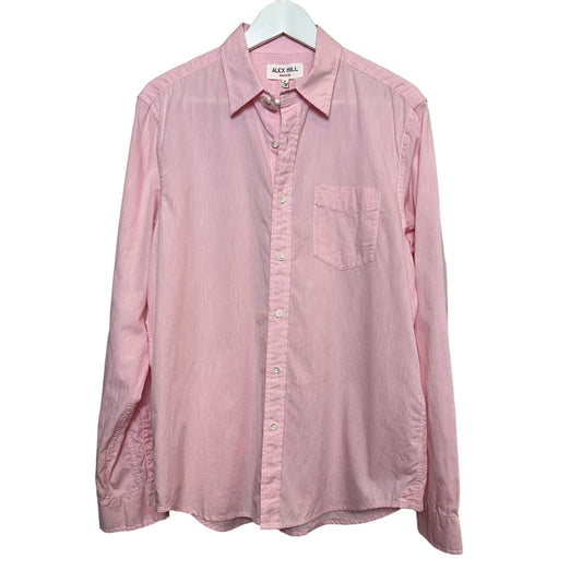 New with Tags Alex Mill Wash & Go Cotton Button Up Collared Shirt Pink Medium