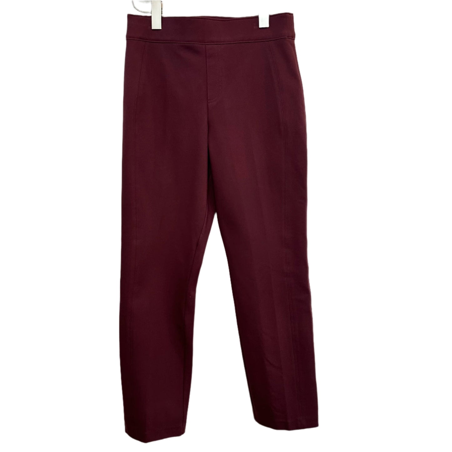 Spanx SPANXsmooth PerfectFit Ponte Slim Straight Pant Burgundy Red Medium High Rise Petite