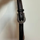 Vintage Brighton Belt Silver Black Chain Hearts Western Leather Braided Large