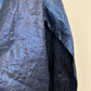 NWT Lanhtropy San Marino Linen Metallic Print Long Sleeve Shirt Collared Deep Blue Large