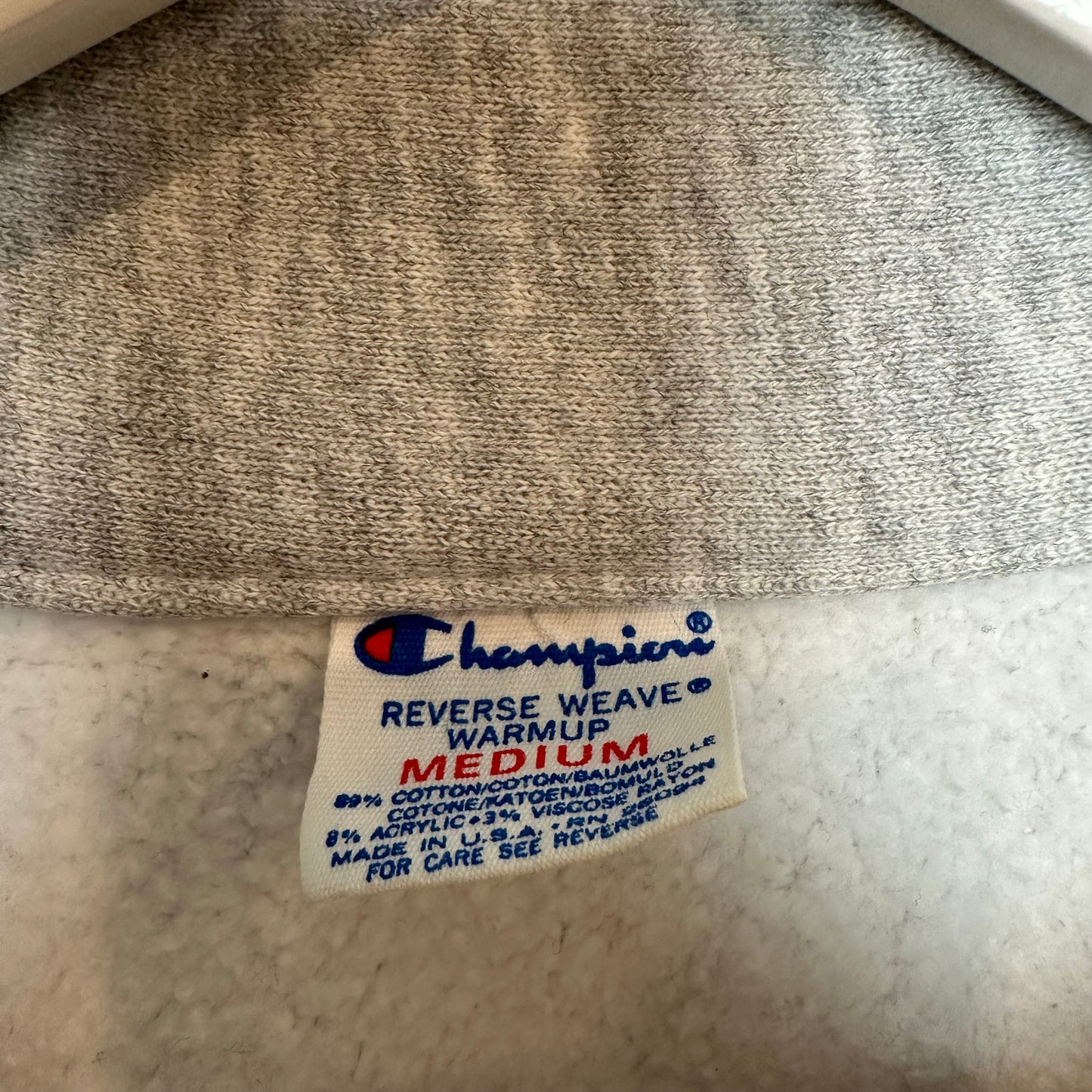 Vintage 80s 90s Champion Penn State USA Reverse Weave Warmup Snap Sweatshirt Pullover