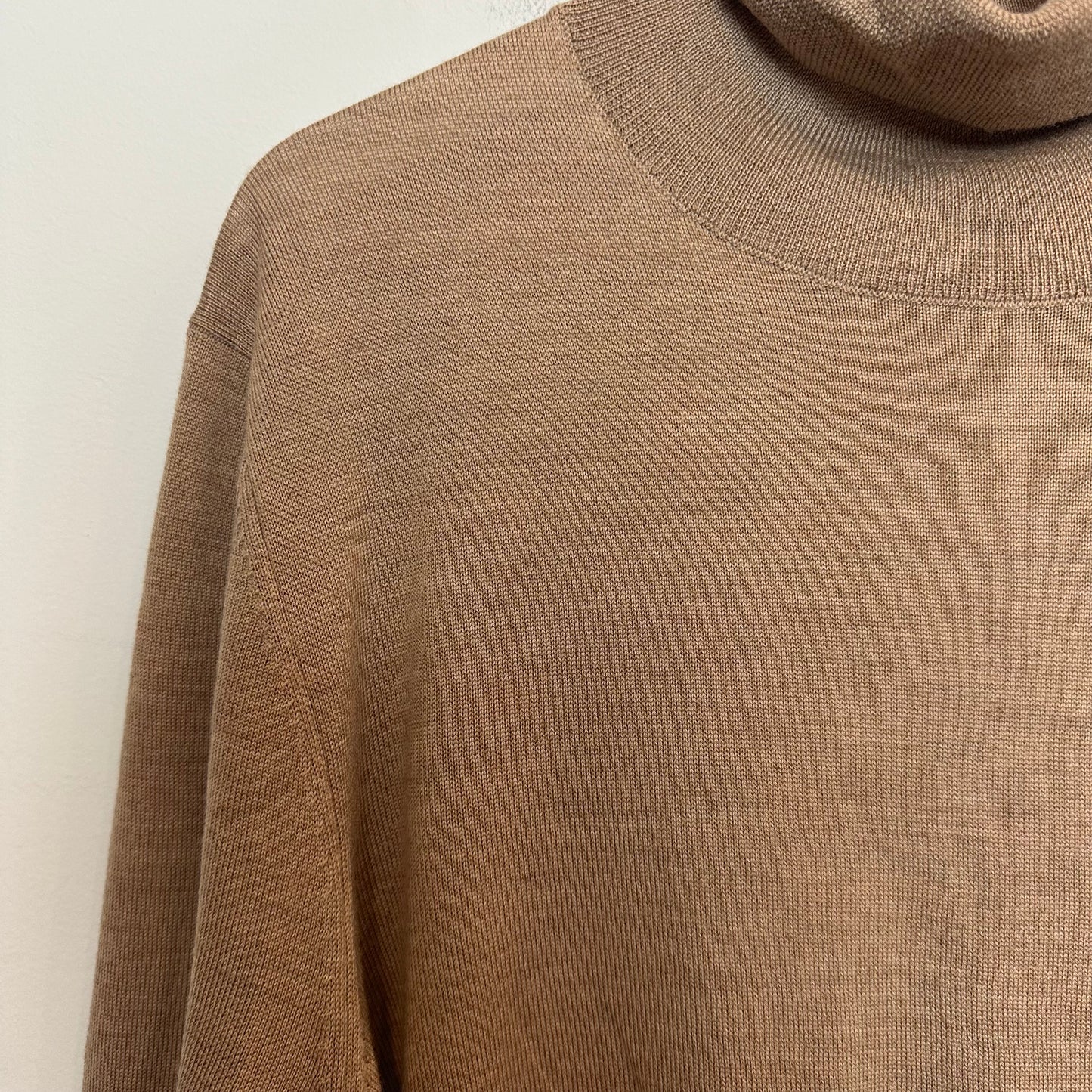 Brooks Brothers Swift Merino Wool Turtleneck Sweater Tan Camel Ultimate XL