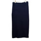 Massimo Dutti Knit Midi Pencil Skirt Navy Blue High Rise Side Slit Sweater Pull On Small