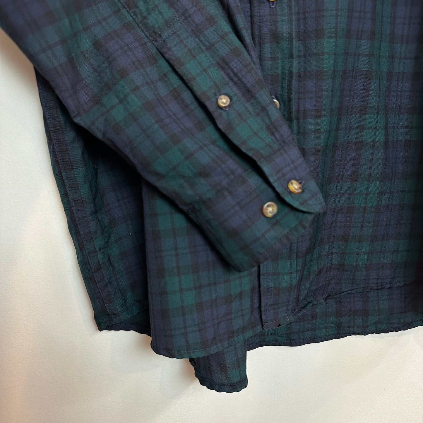 Pendleton Blackwatch Tartan Plaid Wool Shirt Button Down Collared Sir Pendleton Large