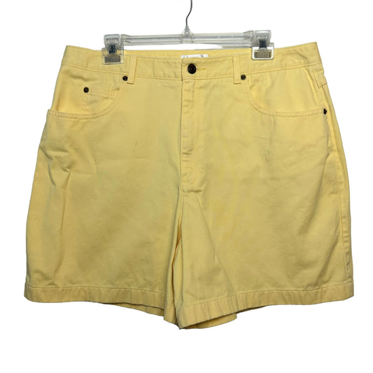 Vintage 90s Talbots High Rise Yellow Denim Shorts Cotton Size 18