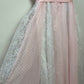 Vintage 70s 80s Alicia Pink Midi Dress Gown Small