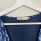 Tory Burch Michele Wrap Dress Size Medium Blue Floral