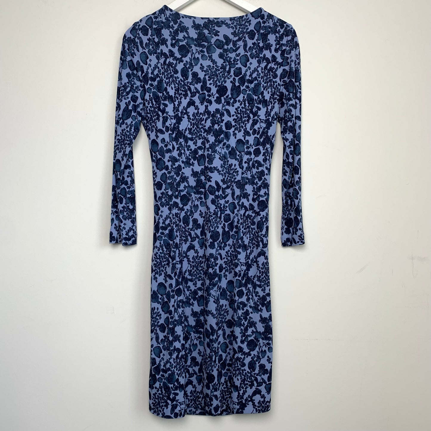 Tory Burch Michele Wrap Dress Size Medium Blue Floral