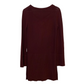 Free People Cross Front Tunic Sweater Maroon Small