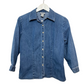 Vintage 90s Ann Taylor LOFT Denim Jean Shirt Button Down Cotton 6