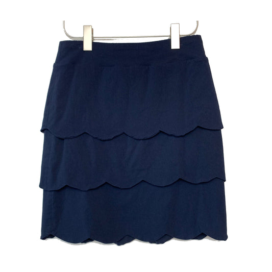 J. McLaughlin Providence Scalloped Navy Blue Skirt 4