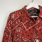 90s New Identity Tapestry Bandana Print Collared Jacket Large Western