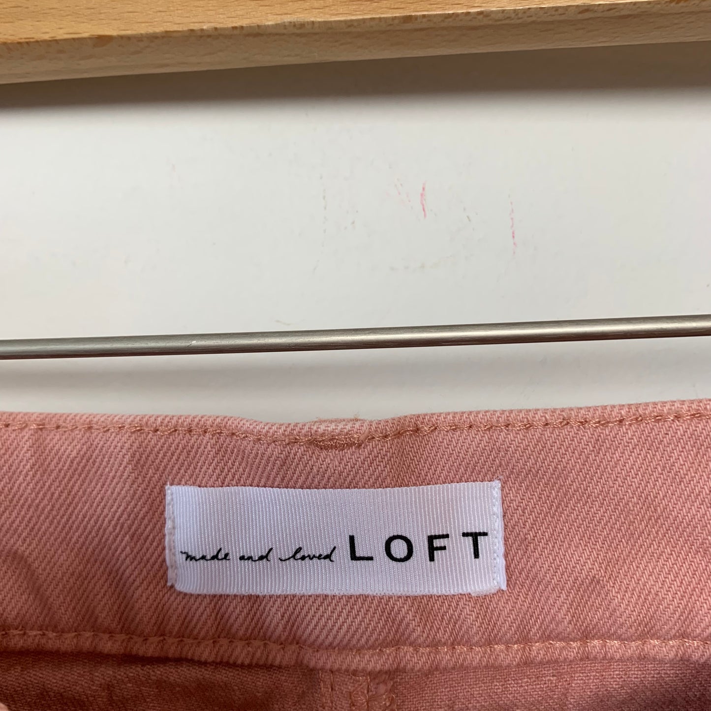 Loft High Waist Straight Crop Pink Denim Pants 2