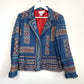 90s Coldwater Creek Denim Embroidered Blazer Jacket Large Petite