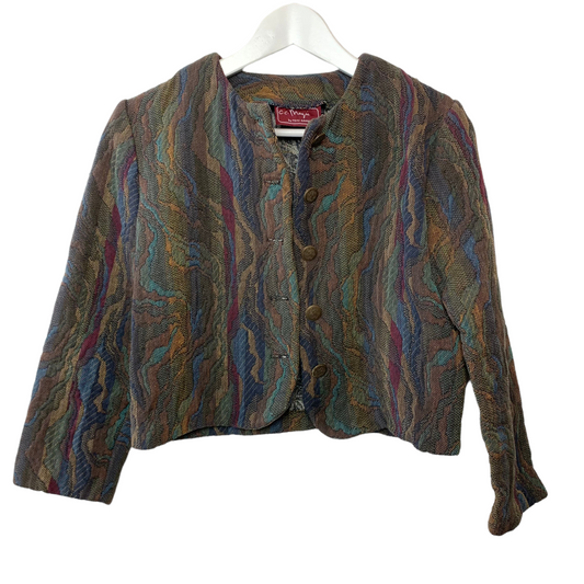 Vintage C.C. Magic Tapestry Cropped Blazer Jacket