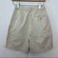 Vintage 90s Pivot Rulea High Rise Trouser Shorts Longer Length Khaki Beige 27